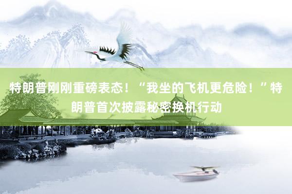 特朗普刚刚重磅表态！“我坐的飞机更危险！”特朗普首次披露秘密换机行动