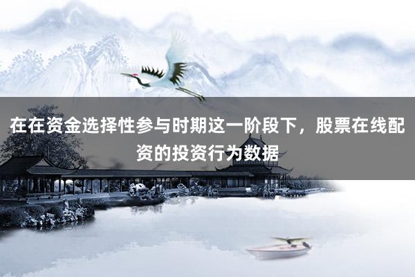 在在资金选择性参与时期这一阶段下，股票在线配资的投资行为数据
