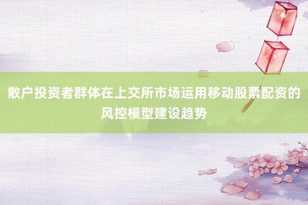 散户投资者群体在上交所市场运用移动股票配资的风控模型建设趋势