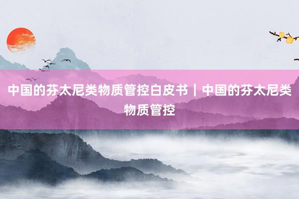 中国的芬太尼类物质管控白皮书｜中国的芬太尼类物质管控