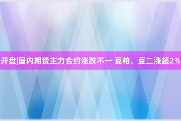 开盘|国内期货主力合约涨跌不一 豆粕、豆二涨超2%