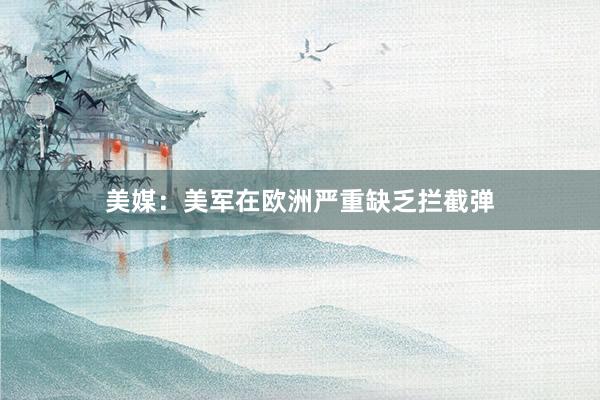 美媒：美军在欧洲严重缺乏拦截弹