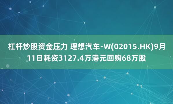 杠杆炒股资金压力 理想汽车-W(02015.HK)9月11日耗资3127.4万港元回购68万股